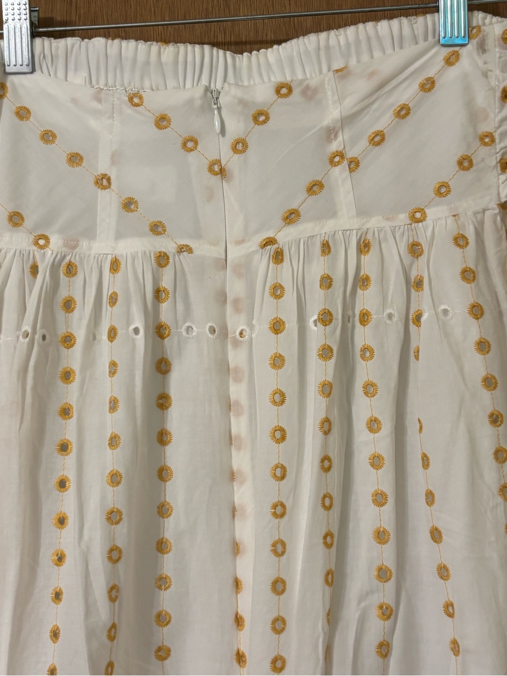 Anthropologie White Strapless Embroidered Wide-Leg Jumpsuit - Picture 12 of 13